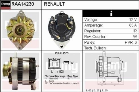 Remy RAA14230 - Ģenerators autodraugiem.lv
