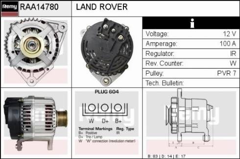 Remy RAA14780 - Ģenerators autodraugiem.lv