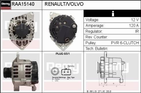 Remy RAA15140 - Ģenerators autodraugiem.lv