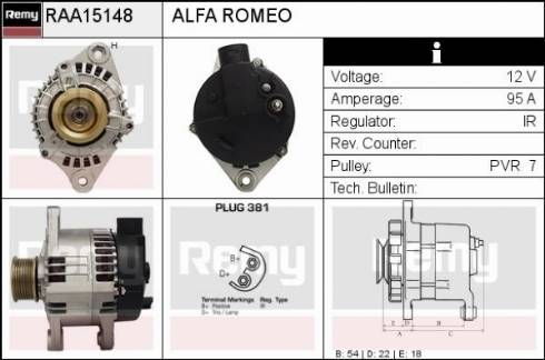 Remy RAA15148 - Ģenerators autodraugiem.lv