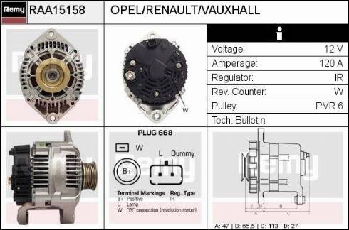 Remy RAA15158 - Ģenerators autodraugiem.lv