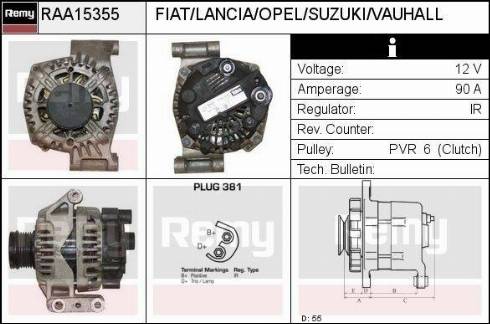 Remy RAA15355 - Ģenerators autodraugiem.lv