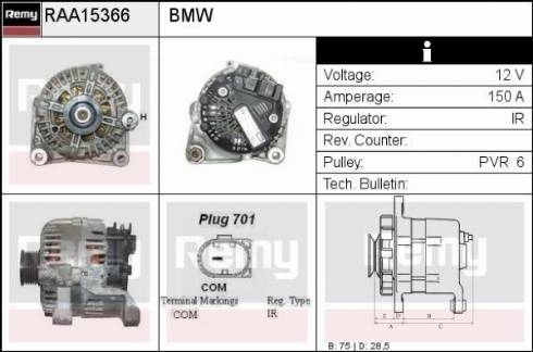 Remy RAA15366 - Ģenerators autodraugiem.lv