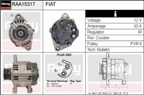 Remy RAA15317 - Ģenerators autodraugiem.lv