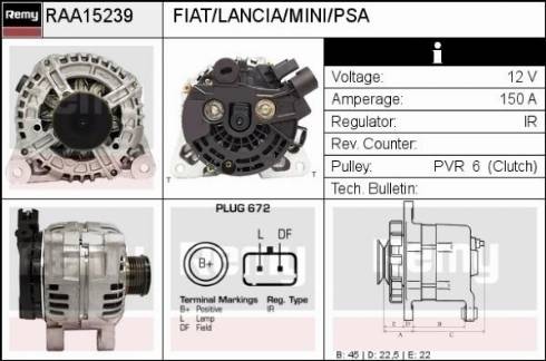 Remy RAA15239 - Ģenerators autodraugiem.lv
