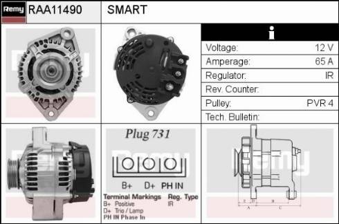 Remy RAA11490 - Ģenerators autodraugiem.lv