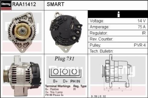 Remy RAA11412 - Ģenerators autodraugiem.lv
