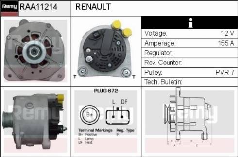 Remy RAA11214 - Ģenerators autodraugiem.lv