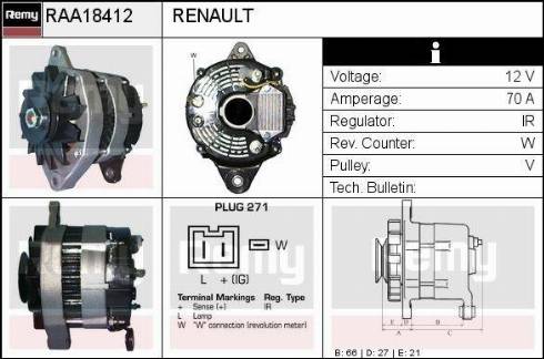 Remy RAA18412 - Ģenerators autodraugiem.lv