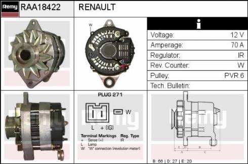 Remy RAA18422 - Ģenerators autodraugiem.lv