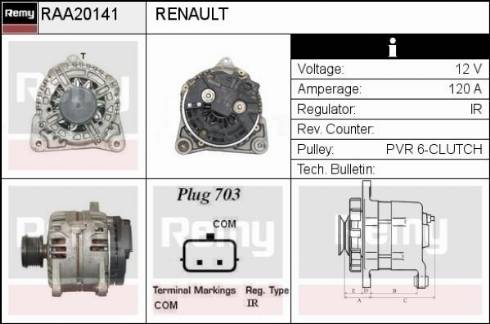 Remy RAA20141 - Ģenerators autodraugiem.lv