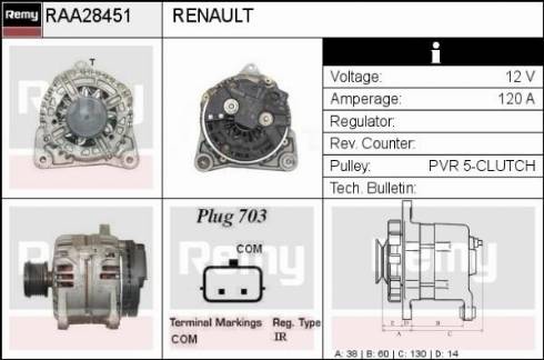 Remy RAA28451 - Ģenerators autodraugiem.lv