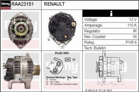 Remy RAA23151 - Ģenerators autodraugiem.lv