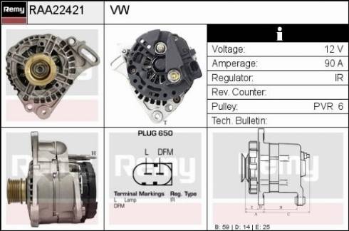 Remy RAA22421 - Ģenerators autodraugiem.lv
