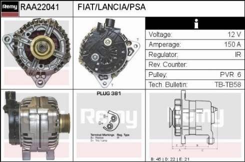 Remy RAA22041 - Ģenerators autodraugiem.lv