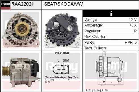 Remy RAA22021 - Ģenerators autodraugiem.lv