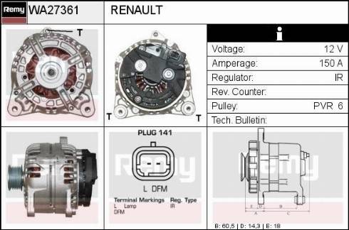 Remy RAA27361 - Ģenerators autodraugiem.lv
