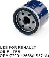 RENAULT 7700112686 - Eļļas filtrs autodraugiem.lv
