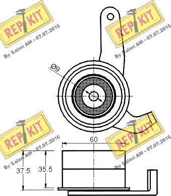 REPKIT RKT1412 - Spriegotājrullītis, Gāzu sadales mehānisma piedziņas siksna autodraugiem.lv