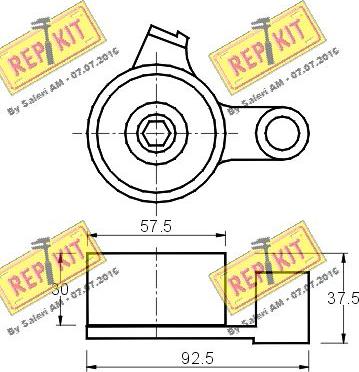 REPKIT RKT1437 - Spriegotājrullītis, Gāzu sadales mehānisma piedziņas siksna autodraugiem.lv