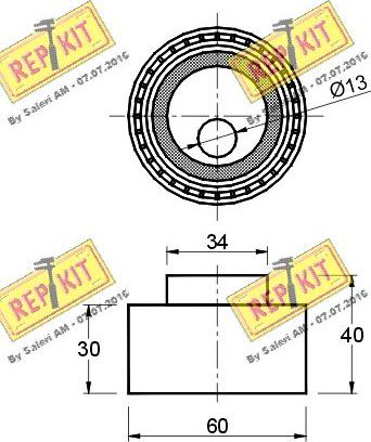 REPKIT RKT1478 - Spriegotājrullītis, Gāzu sadales mehānisma piedziņas siksna autodraugiem.lv