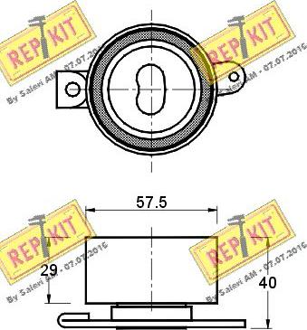 REPKIT RKT1534 - Spriegotājrullītis, Gāzu sadales mehānisma piedziņas siksna autodraugiem.lv