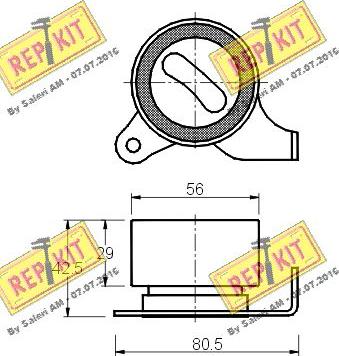 REPKIT RKT1535 - Spriegotājrullītis, Gāzu sadales mehānisma piedziņas siksna autodraugiem.lv