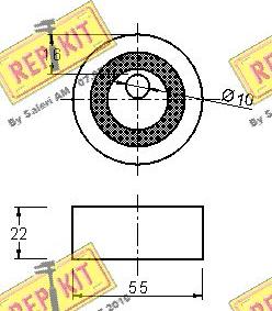 REPKIT RKT1604 - Spriegotājrullītis, Gāzu sadales mehānisma piedziņas siksna autodraugiem.lv