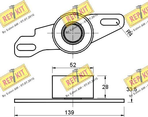 REPKIT RKT1682 - Spriegotājrullītis, Gāzu sadales mehānisma piedziņas siksna autodraugiem.lv