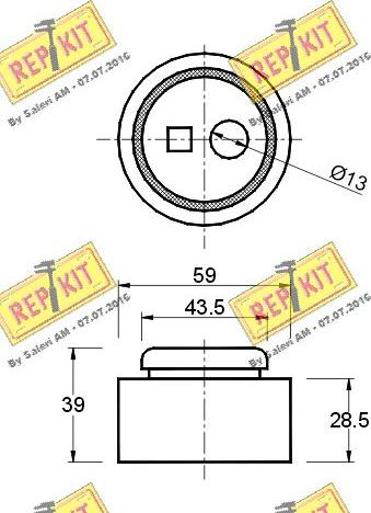 REPKIT RKT1091 - Spriegotājrullītis, Gāzu sadales mehānisma piedziņas siksna autodraugiem.lv