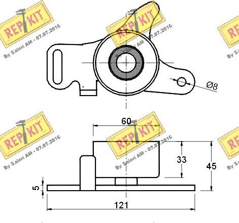 REPKIT RKT1035 - Spriegotājrullītis, Gāzu sadales mehānisma piedziņas siksna autodraugiem.lv