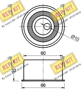 REPKIT RKT1394 - Spriegotājrullītis, Gāzu sadales mehānisma piedziņas siksna autodraugiem.lv