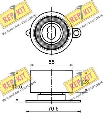 REPKIT RKT1391 - Spriegotājrullītis, Gāzu sadales mehānisma piedziņas siksna autodraugiem.lv