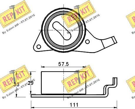 REPKIT RKT1351 - Spriegotājrullītis, Gāzu sadales mehānisma piedziņas siksna autodraugiem.lv