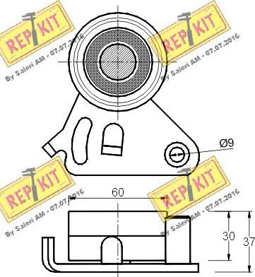 REPKIT RKT1318 - Spriegotājrullītis, Gāzu sadales mehānisma piedziņas siksna autodraugiem.lv