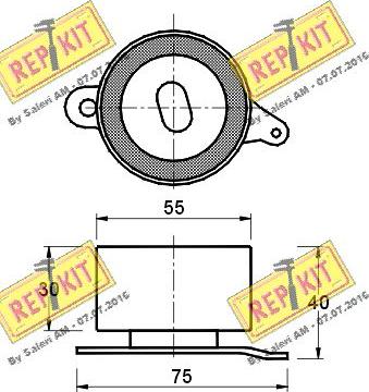 REPKIT RKT1386 - Spriegotājrullītis, Gāzu sadales mehānisma piedziņas siksna autodraugiem.lv