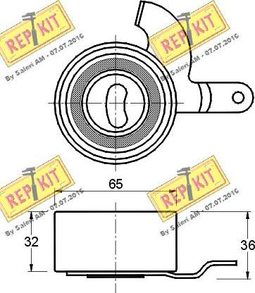 REPKIT RKT1388 - Spriegotājrullītis, Gāzu sadales mehānisma piedziņas siksna autodraugiem.lv