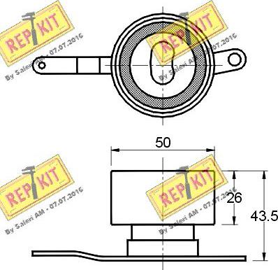 REPKIT RKT1387 - Spriegotājrullītis, Gāzu sadales mehānisma piedziņas siksna autodraugiem.lv