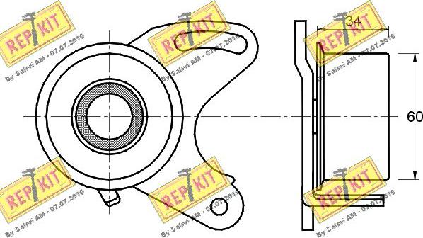 REPKIT RKT1329 - Spriegotājrullītis, Gāzu sadales mehānisma piedziņas siksna autodraugiem.lv