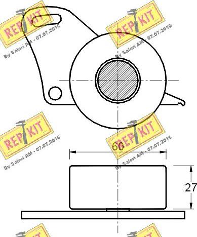 REPKIT RKT1772 - Spriegotājrullītis, Gāzu sadales mehānisma piedziņas siksna autodraugiem.lv