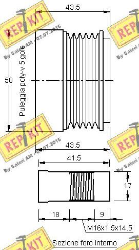 REPKIT RKT2955 - Piedziņas skriemelis, Ģenerators autodraugiem.lv