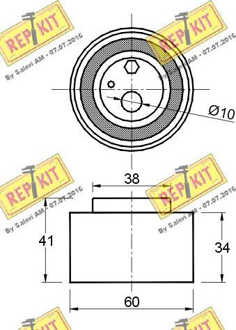 REPKIT RKT2467 - Spriegotājrullītis, Gāzu sadales mehānisma piedziņas siksna autodraugiem.lv