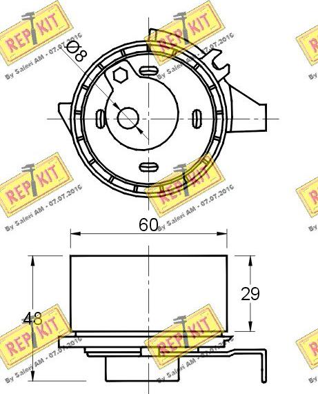 REPKIT RKT2699 - Spriegotājrullītis, Gāzu sadales mehānisma piedziņas siksna autodraugiem.lv