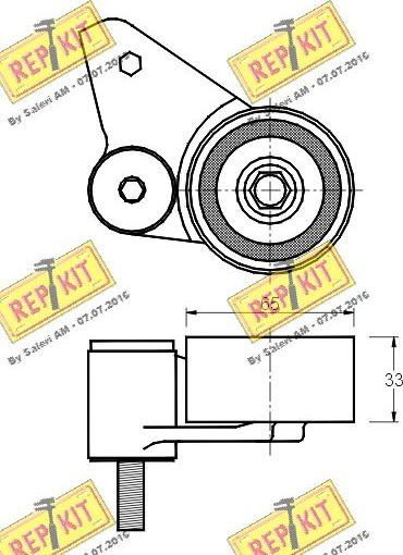 REPKIT RKT2140 - Spriegotājrullītis, Gāzu sadales mehānisma piedziņas siksna autodraugiem.lv