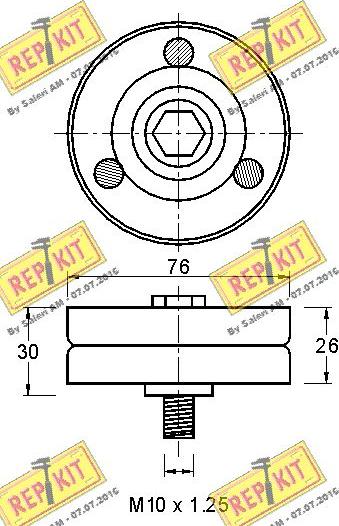 REPKIT RKT2174 - Parazīt / Vadrullītis, Ķīļrievu siksna autodraugiem.lv