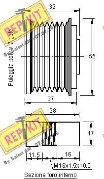 REPKIT RKT2321 - Piedziņas skriemelis, Ģenerators autodraugiem.lv