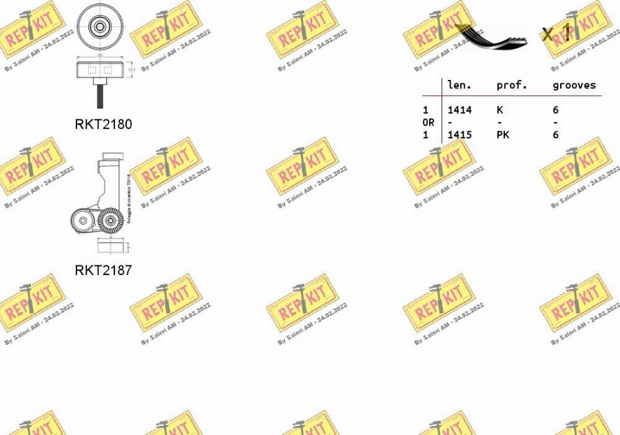 REPKIT RKTA0061 - Ķīļrievu siksnu komplekts autodraugiem.lv