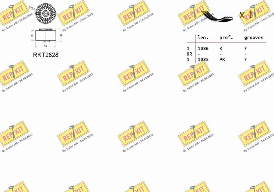 REPKIT RKTA0009 - Ķīļrievu siksnu komplekts autodraugiem.lv