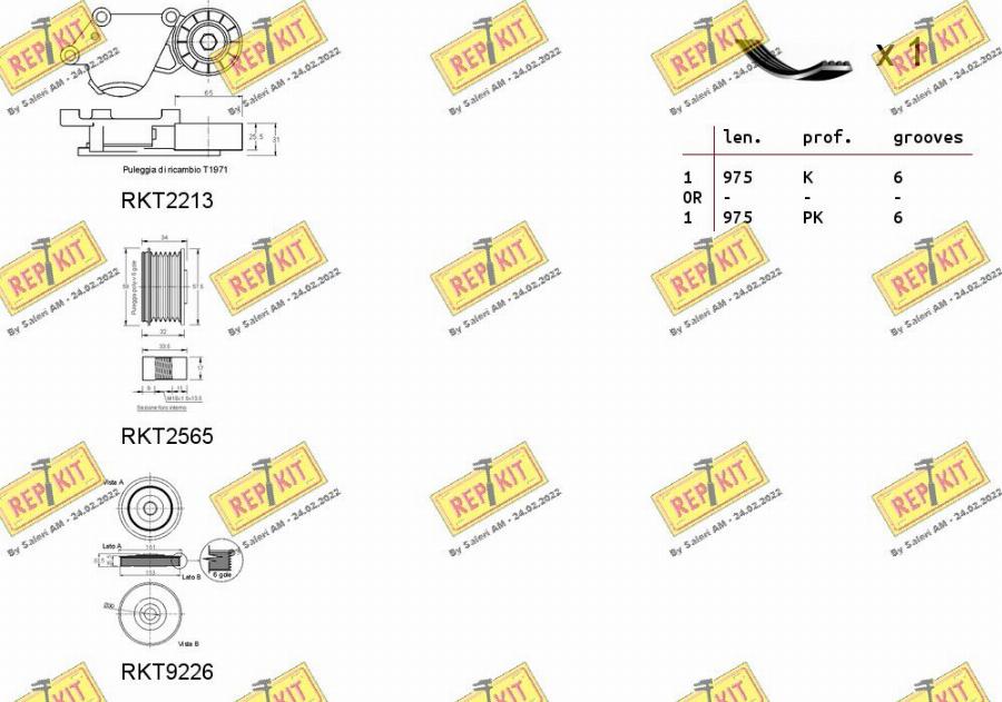 REPKIT RKTA0111 - Ķīļrievu siksnu komplekts autodraugiem.lv