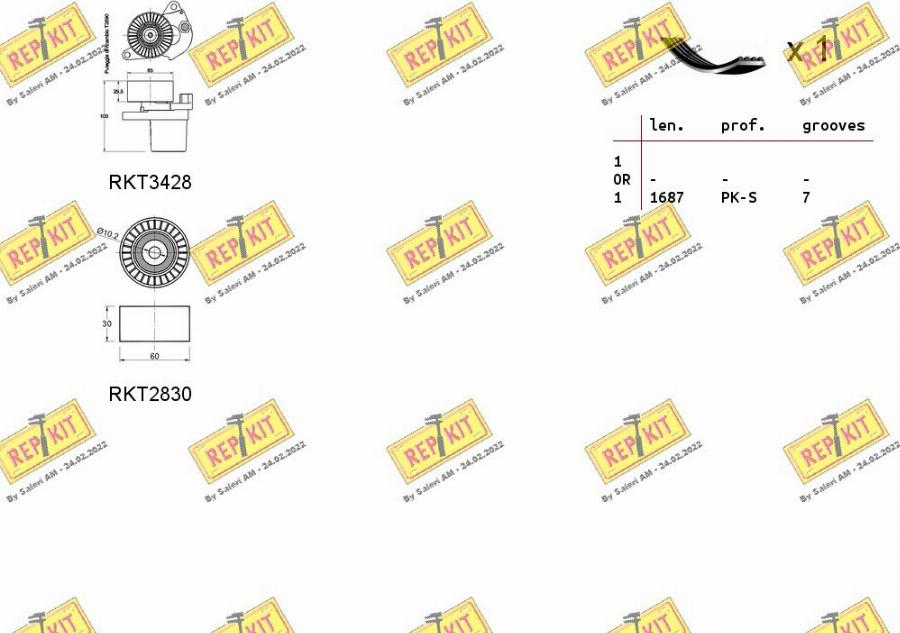 REPKIT RKTA0133 - Ķīļrievu siksnu komplekts autodraugiem.lv